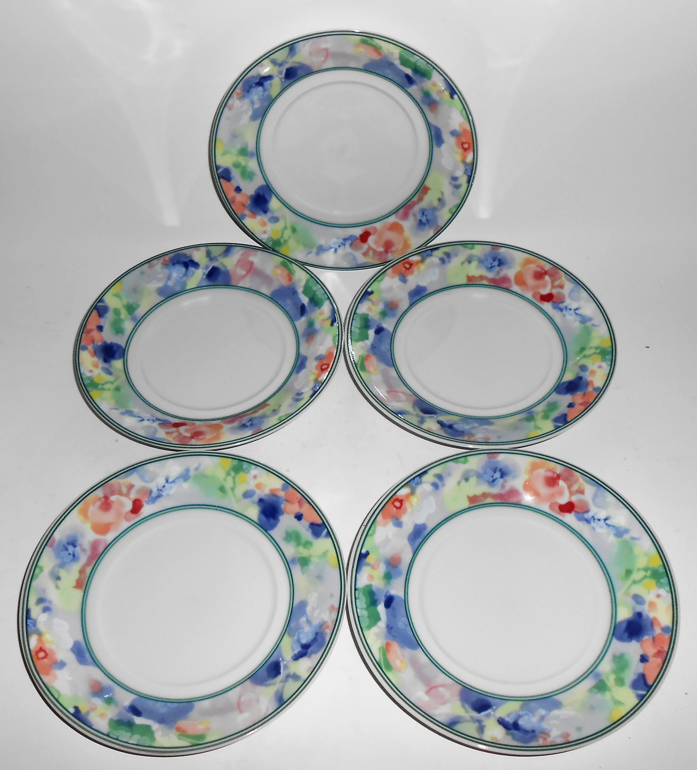 Mikasa Fine China Garden Flair Set/5 Saucers