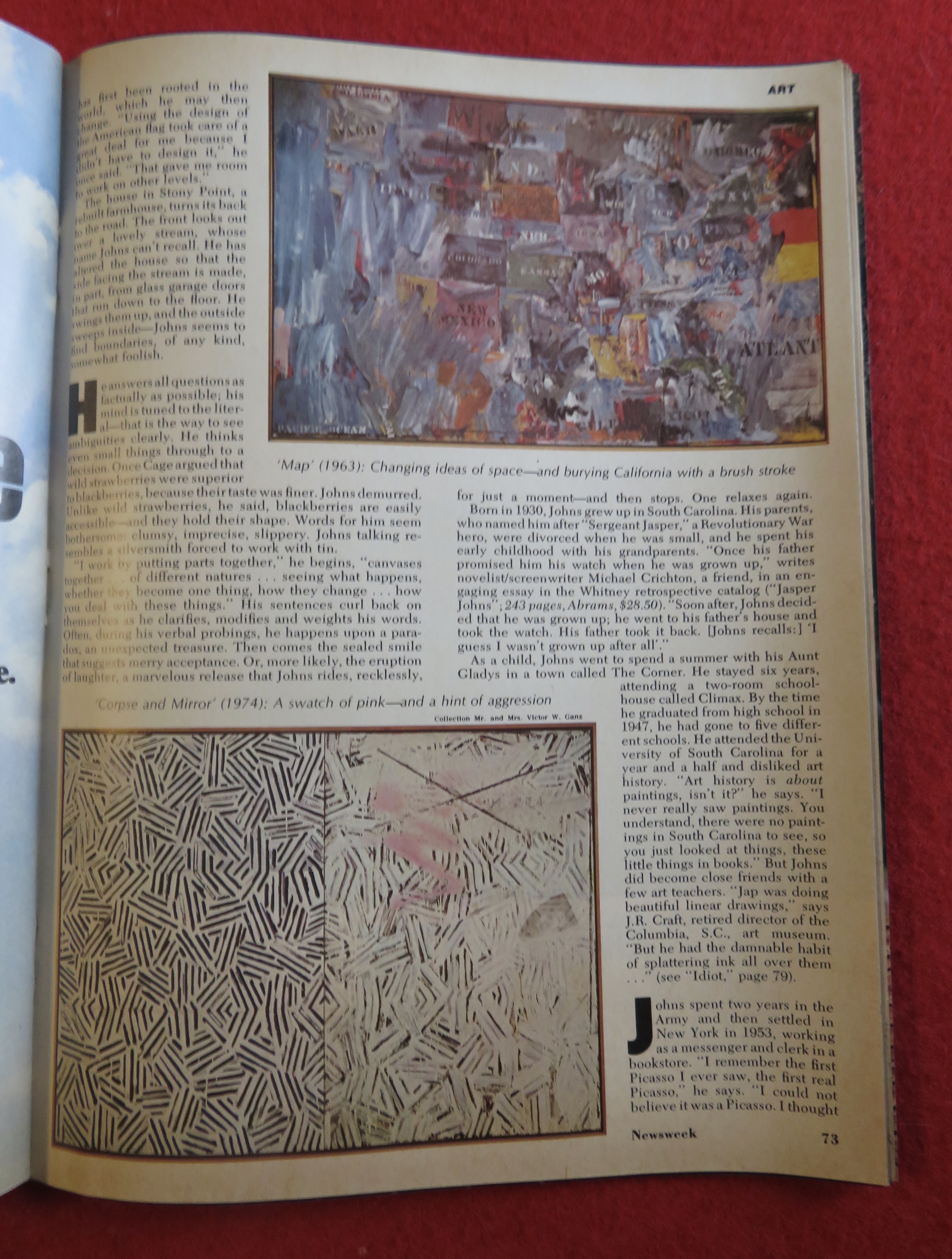 Newsweek Magazine October 24, 1977 Jasper Johns