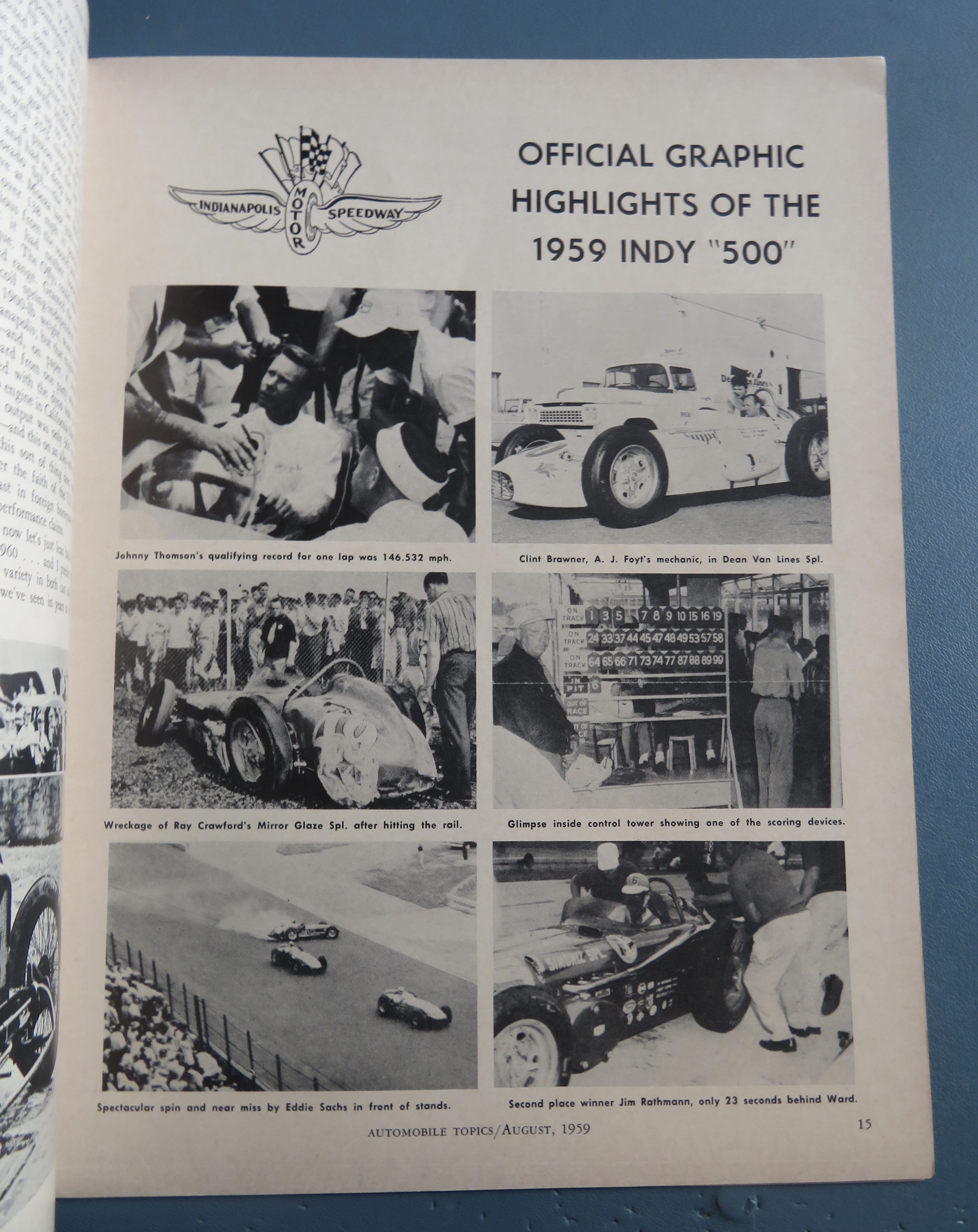 Automobile Topics Magazine August 1959 Rodger Ward