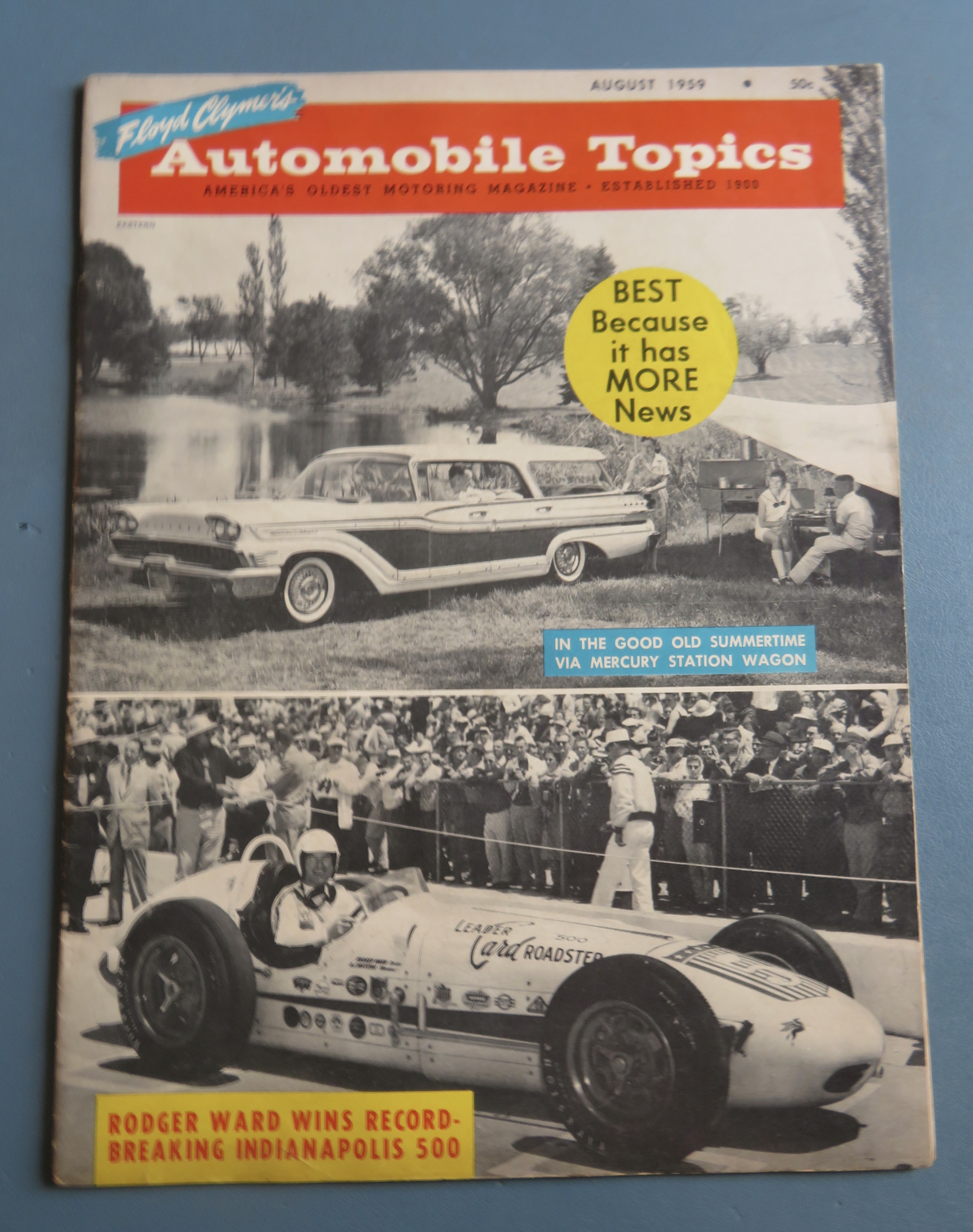 Automobile Topics Magazine August 1959 Rodger Ward