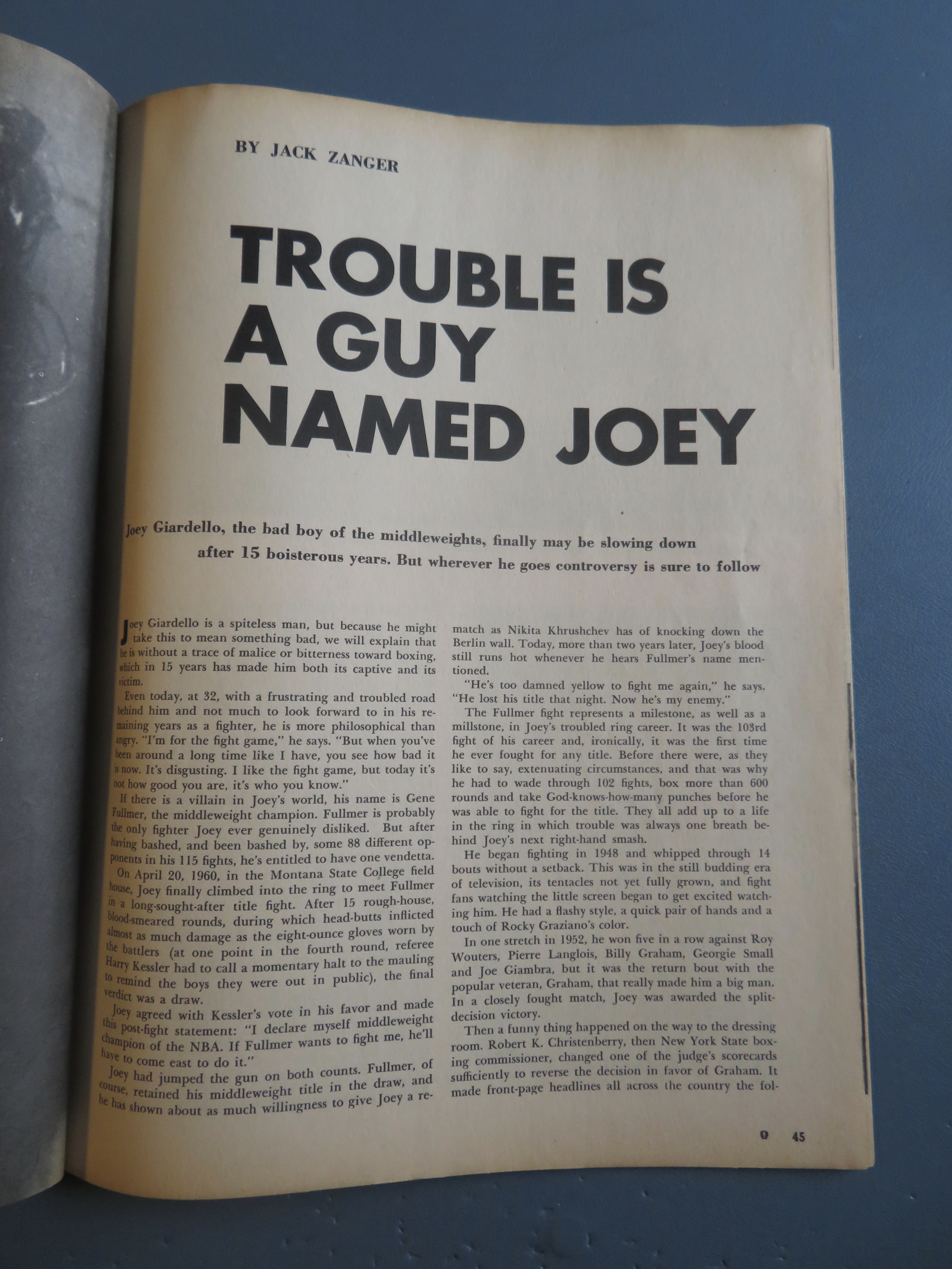 Boxing Yearbook Magazine 1963 Jack Dempsey