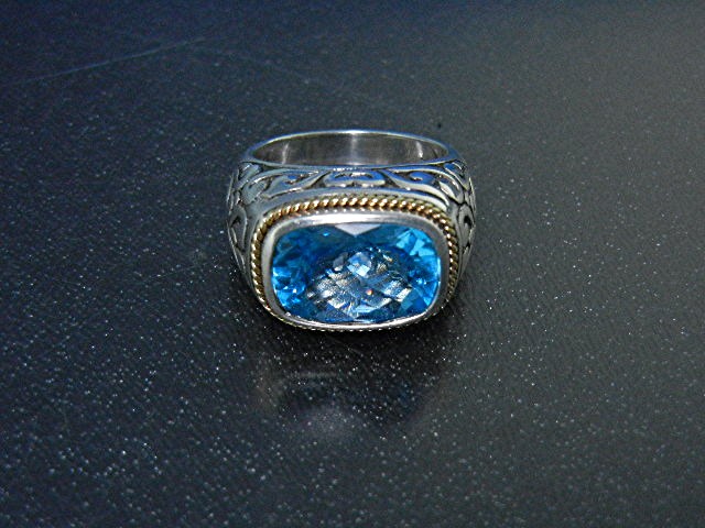 Effy Sterling Silver Blue Topaz Ring