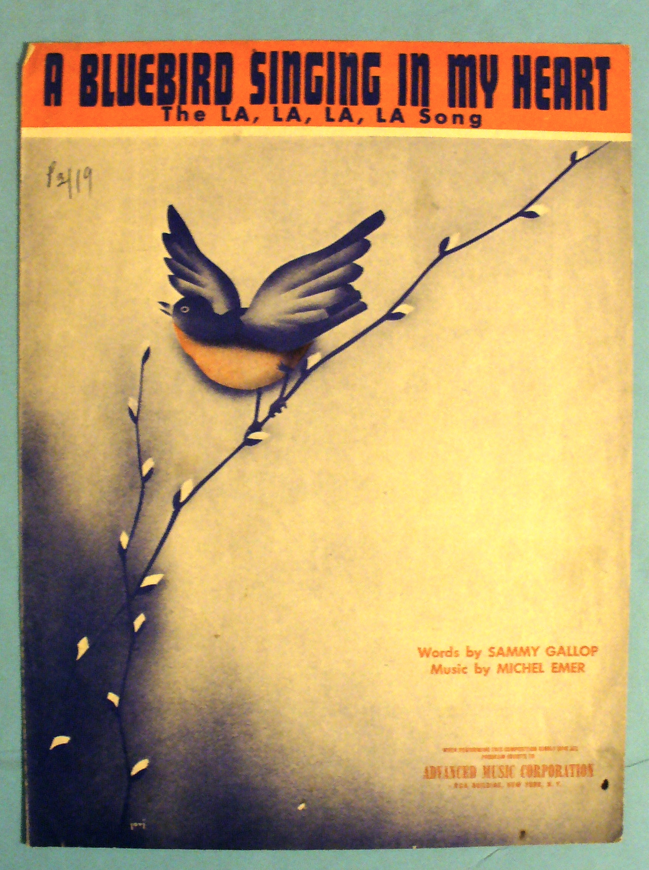 1948 A Bluebird Singing In My Heart by Sammy Gallop