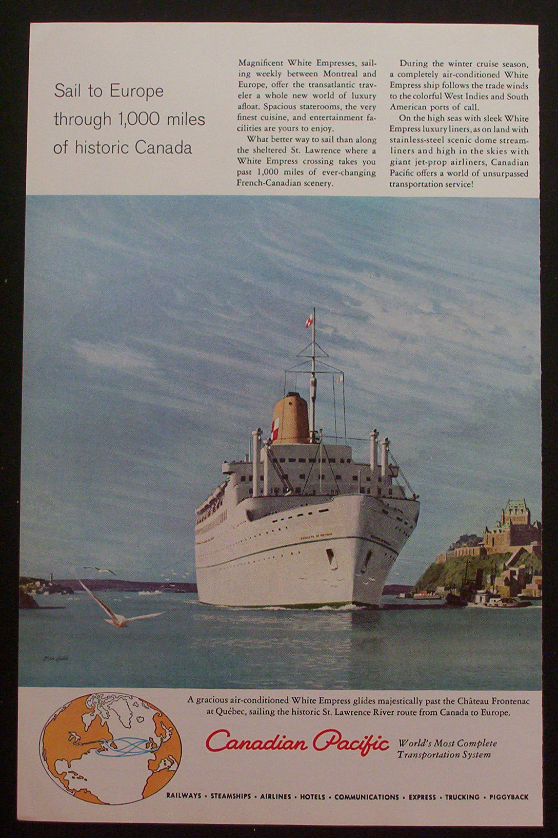 1959 Canadian Pacific with a Gracious White Empress