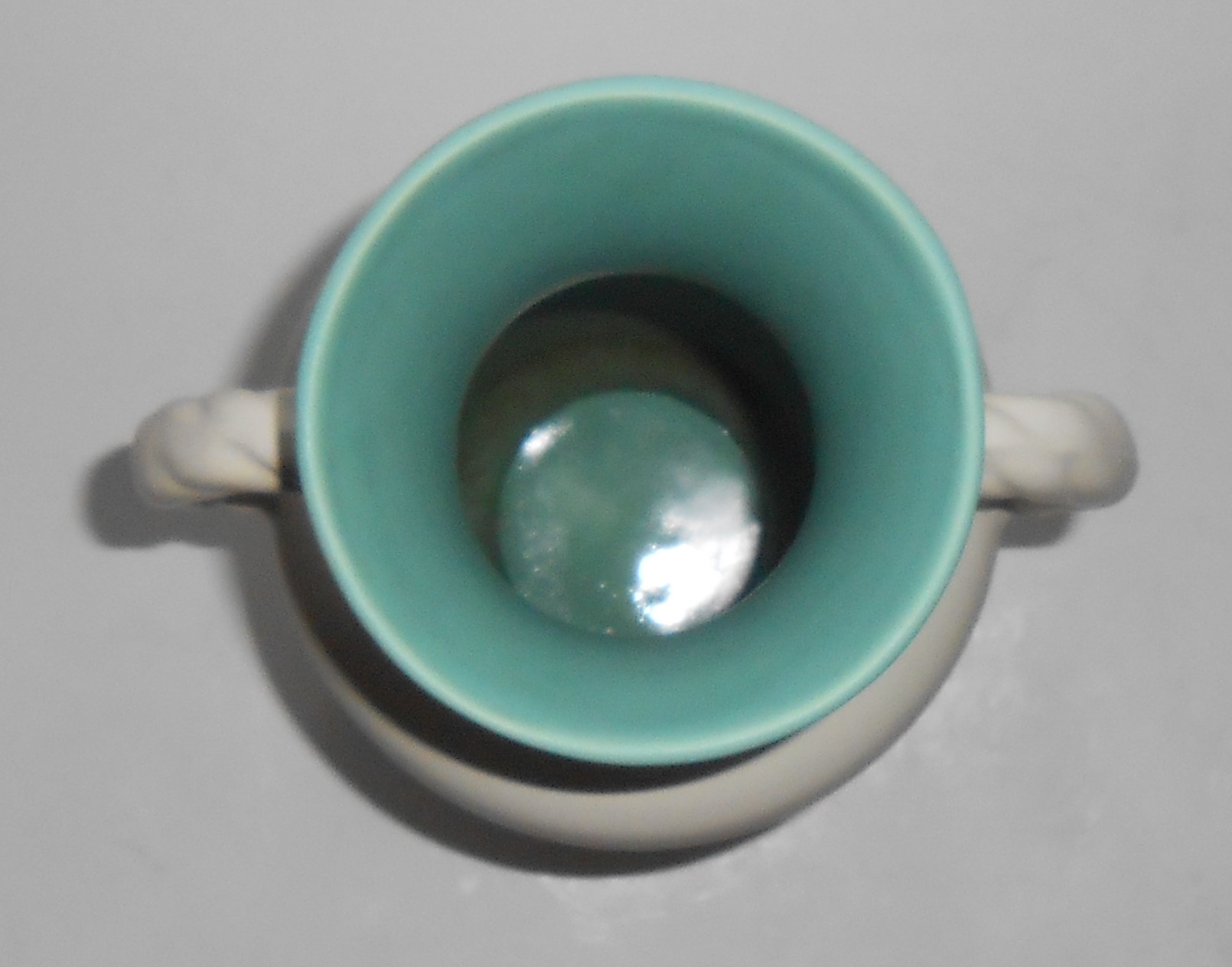 Coors Art Pottery Matte White / Matte Green Montrose #