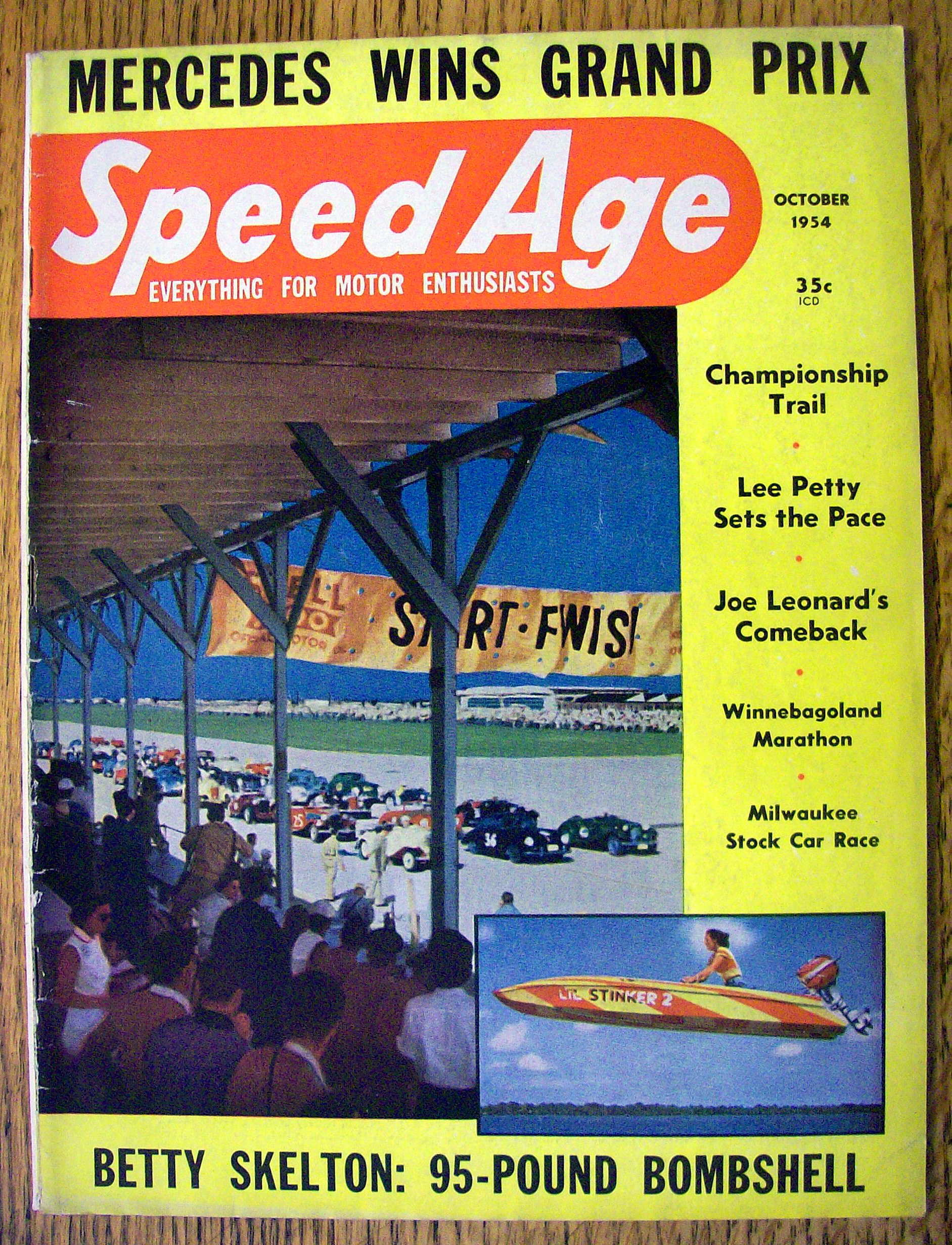Speed Age October 1954 Betty Skelton:95 Pound Bombshell