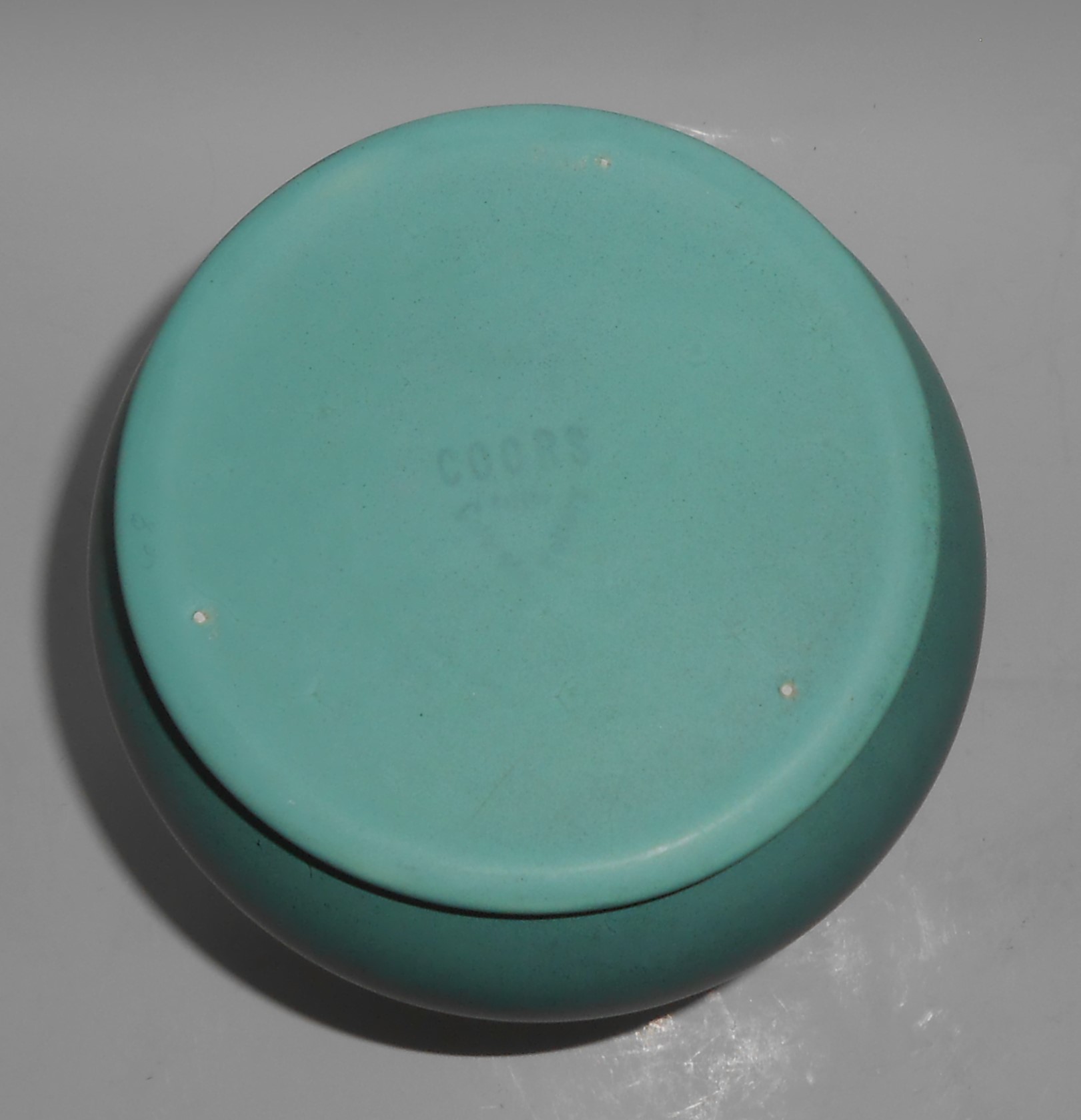 Coors Art Pottery Matte Green / Matte White Denver #31