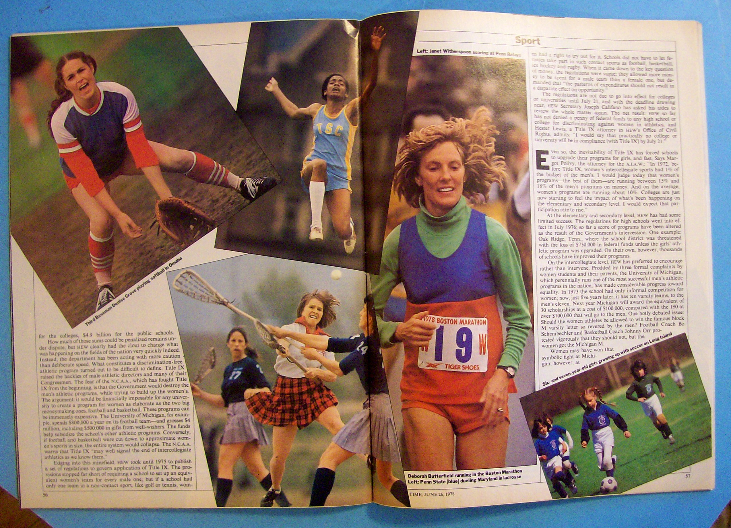 Time Magazine June 26, 1978 Women In Sports