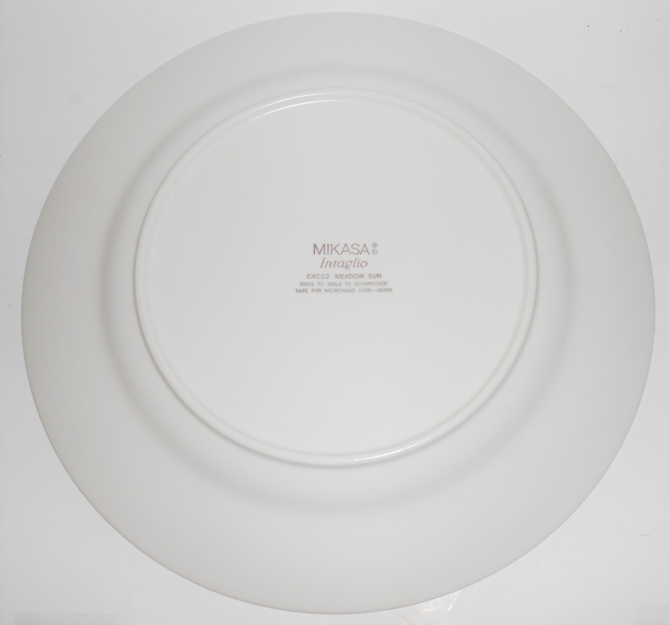Mikasa China Pottery Intaglio Meadow Sun Chop Plate