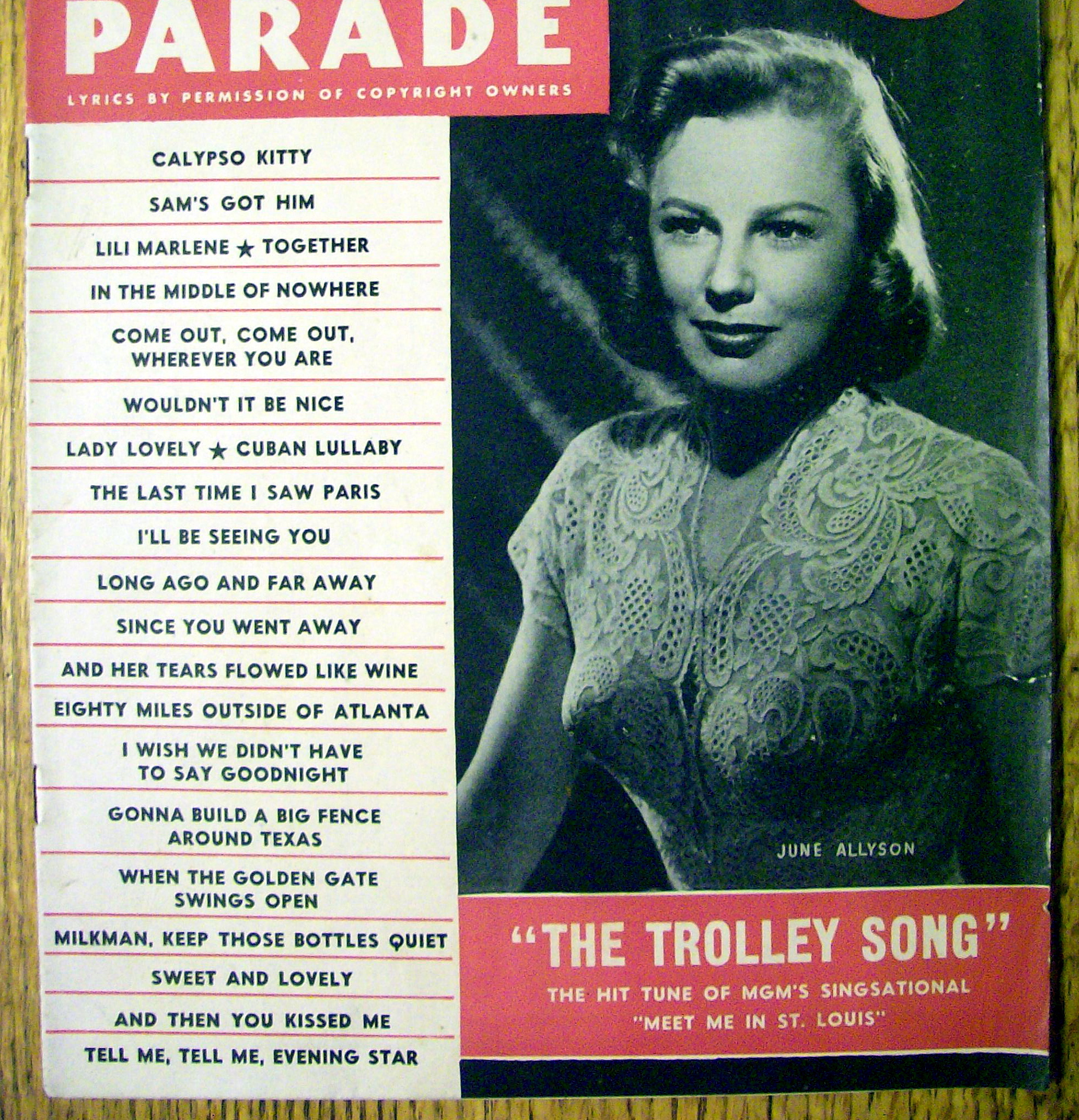 Song Parade Magazine December 1944 June Allyson