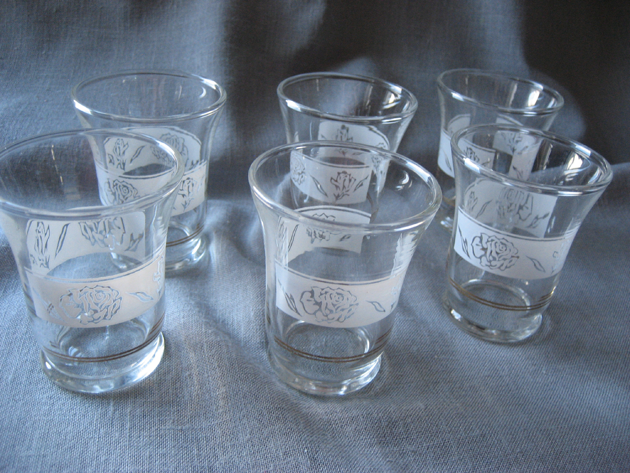 Six Anchor Hocking Juice Glasses