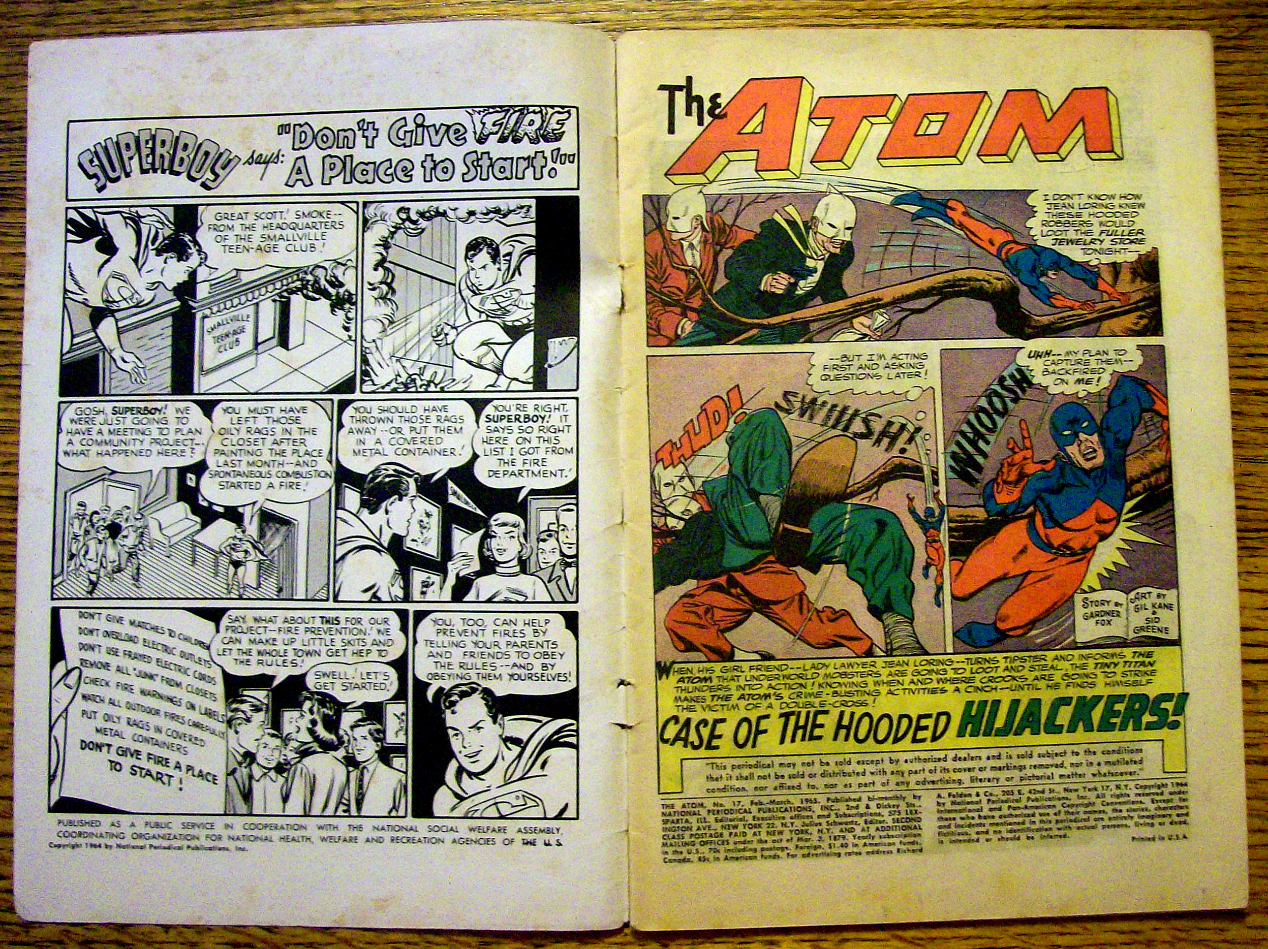 Atom Comic #17 March 1965 Case Of The Hooded Hijackers