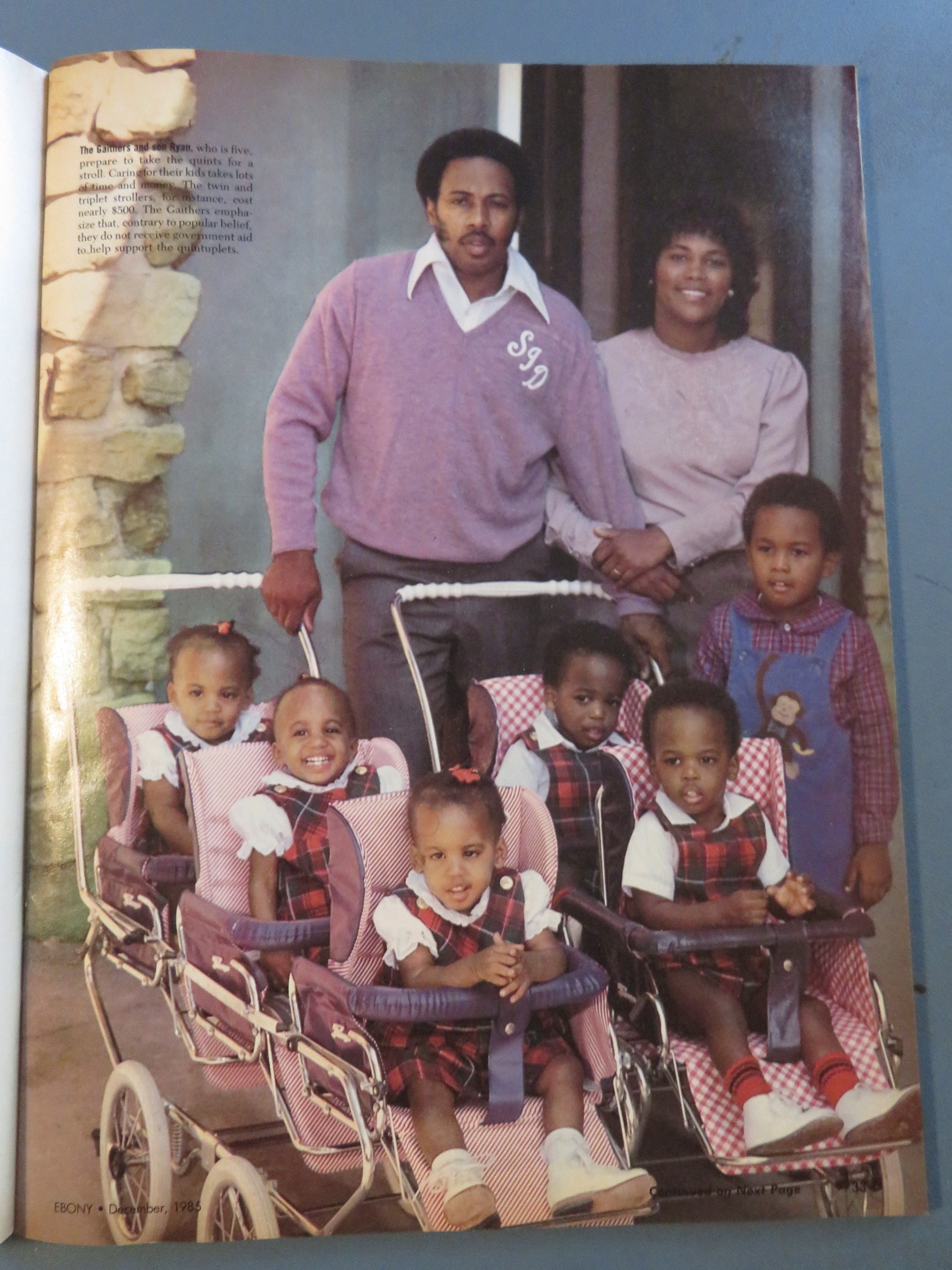 Ebony Magazine December 1985 Gaither Quints