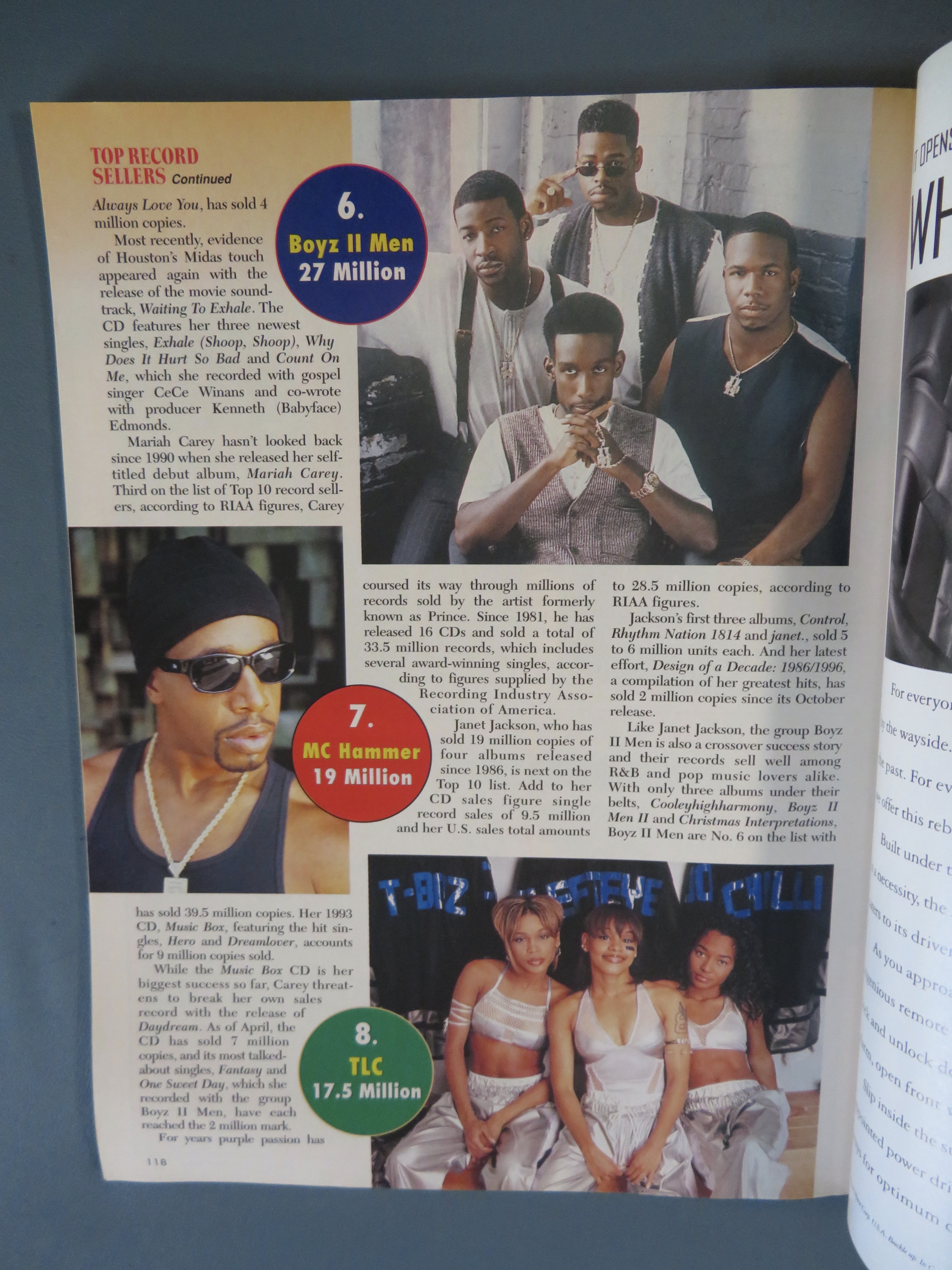 Ebony Magazine June 1996 Top Record Sellers