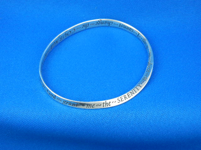 Serenity Bangle Bracelet Serenity Courage Wisdom 925