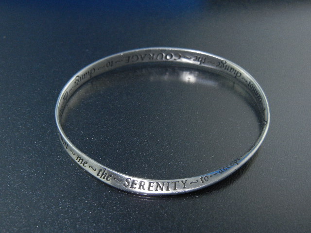 Serenity Bangle Bracelet Serenity Courage Wisdom 925