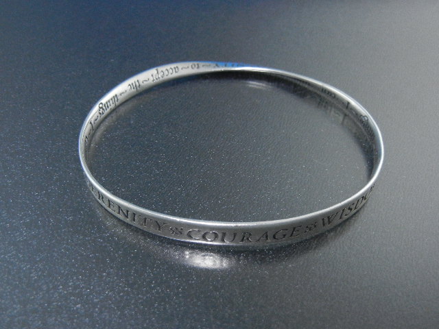 Serenity Bangle Bracelet Serenity Courage Wisdom 925