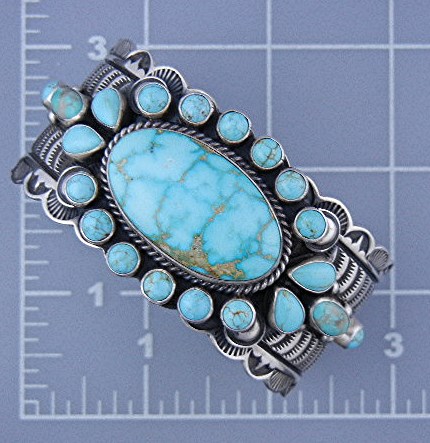 Derrick Gordon Sterling Silver Blue Gem Bracelet