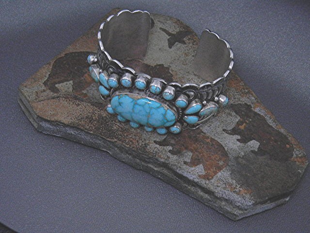 Derrick Gordon Sterling Silver Blue Gem Bracelet