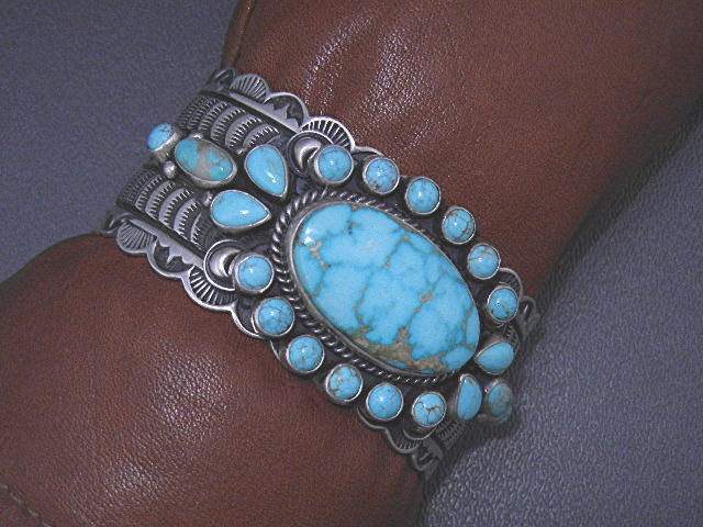 Derrick Gordon Sterling Silver Blue Gem Bracelet
