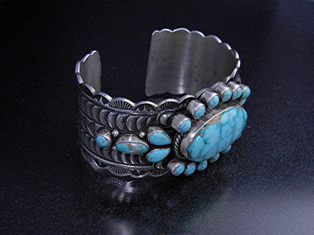Derrick Gordon Sterling Silver Blue Gem Bracelet