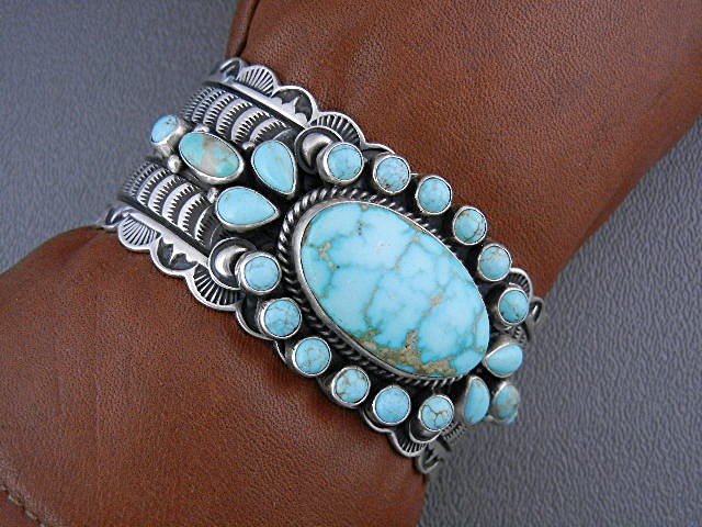 Derrick Gordon Sterling Silver Blue Gem Bracelet