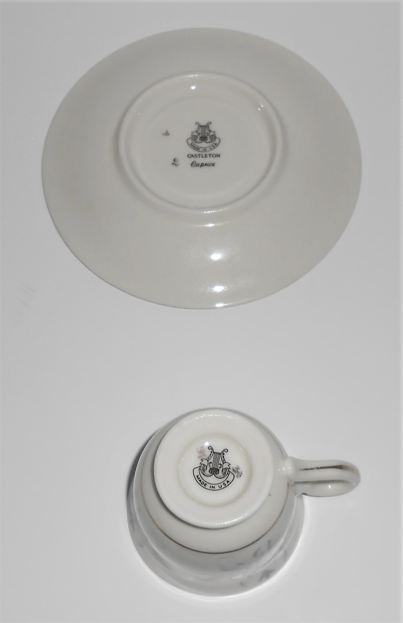 Castleton Fine China Caprice Demitasse Cup & Saucer Set