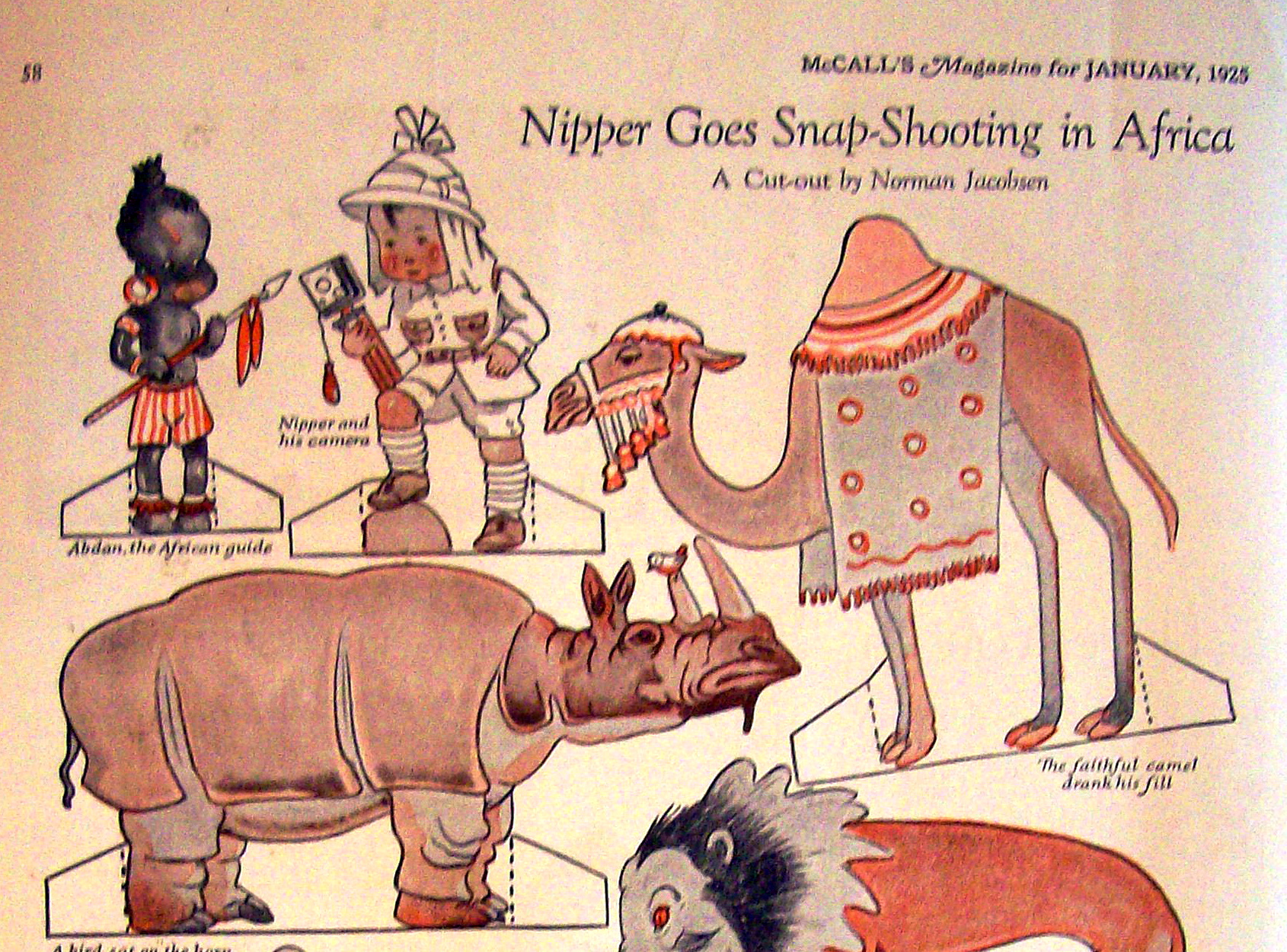 Nipper In Africa Paper Doll - January 1925