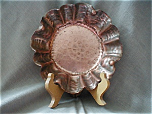 Copper Ruffled Bowl