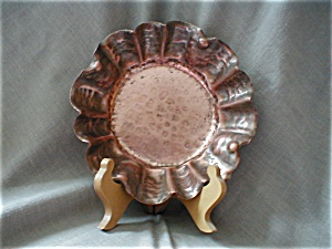 Copper Ruffled Bowl