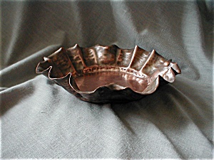 Copper Ruffled Bowl