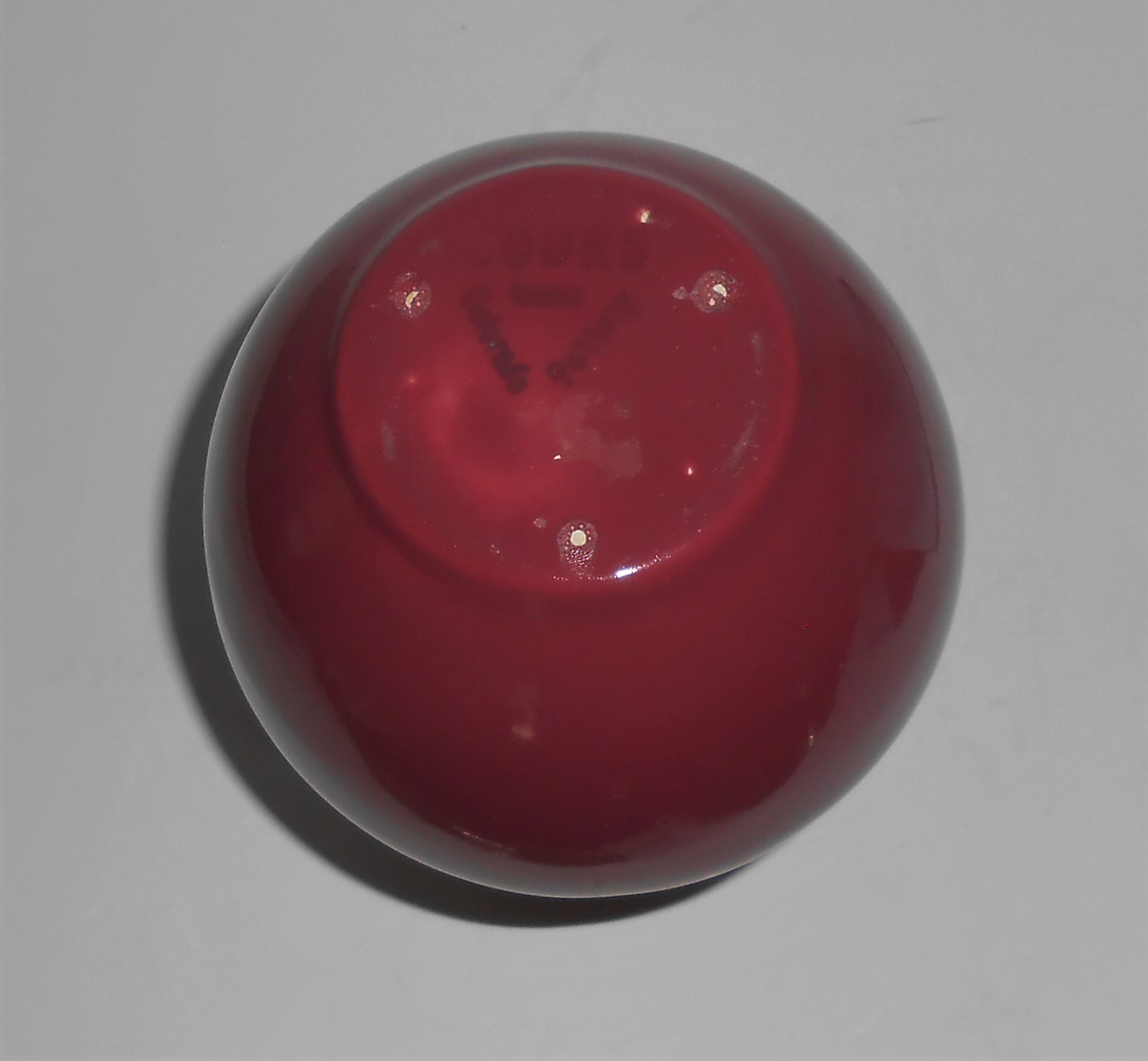 Coors Art Pottery Gloss Burgundy/White Cripple Creek
