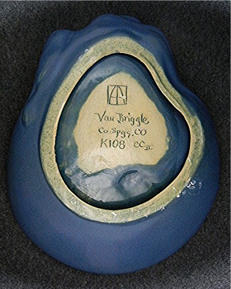 Pottery Van Briggle Colorado Springs Mermaid Dish Blue