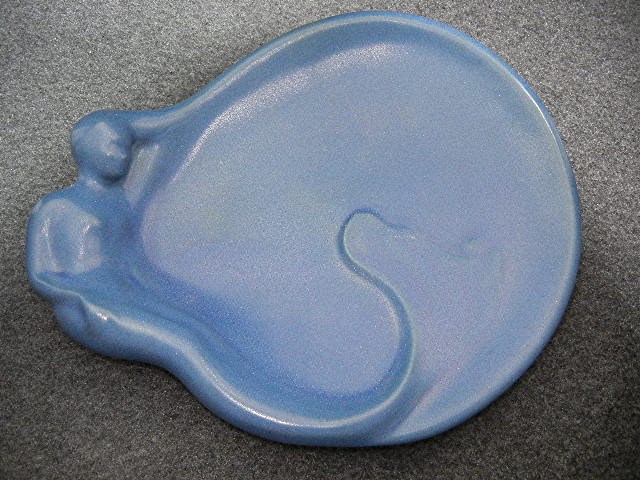 Pottery Van Briggle Colorado Springs Mermaid Dish Blue