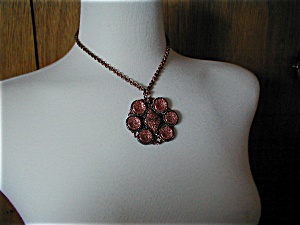 Copper and Goldstone Pendant