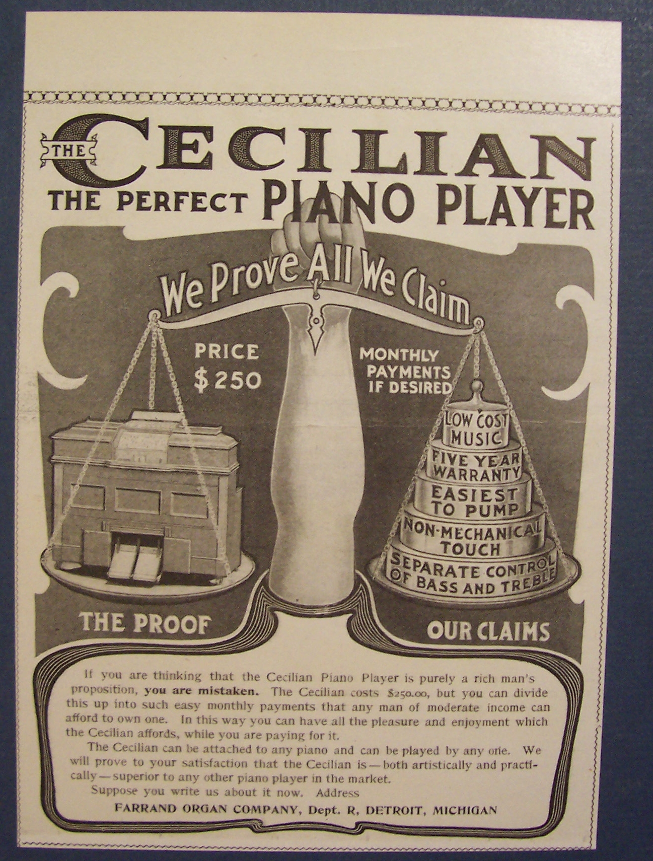 1904  Cecilian  Piano  Player