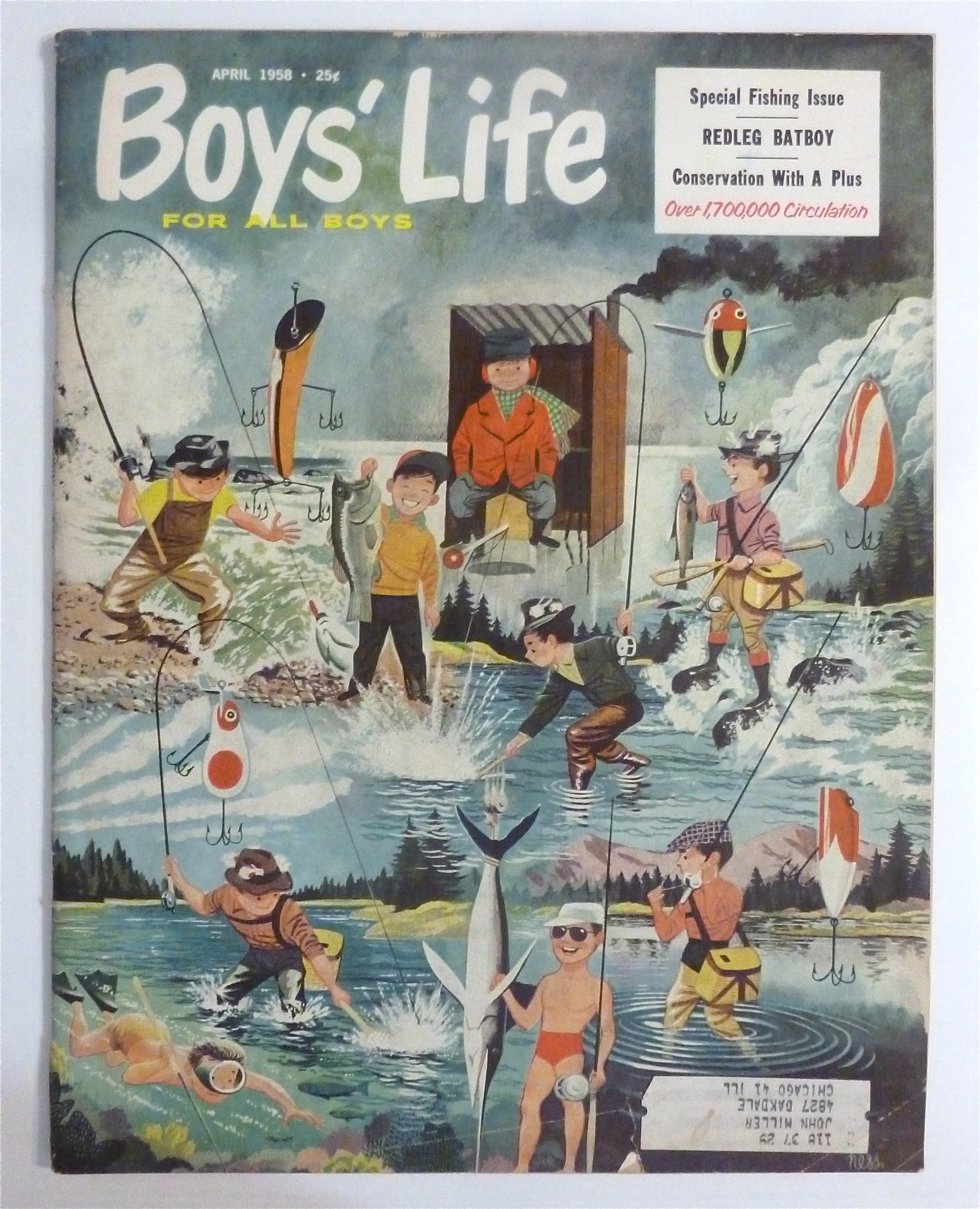 Boys Life Magazine-April 1958-Redleg Batboy