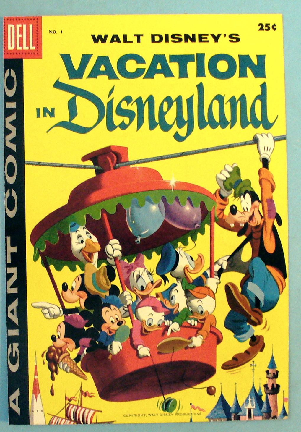 1958 Walt Disney's Vacation in Disneyland Comic Cover