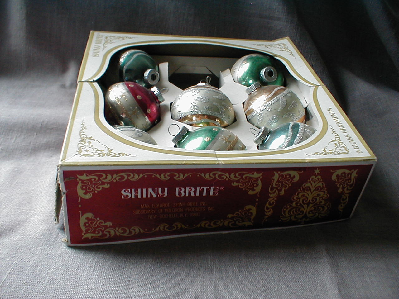 Box of Glass Ornaments