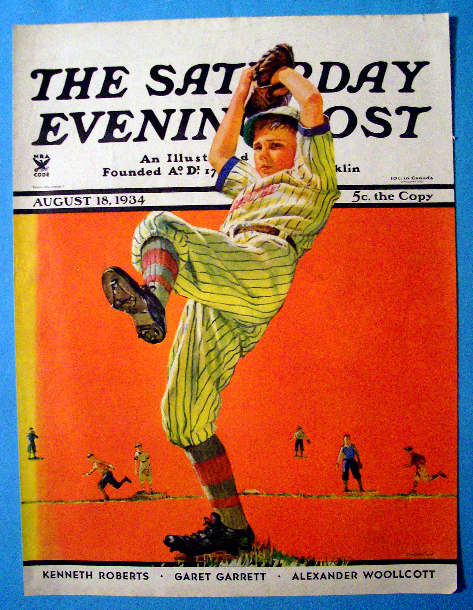 1934 Saturday Evening Post Magazine Cover (Only)