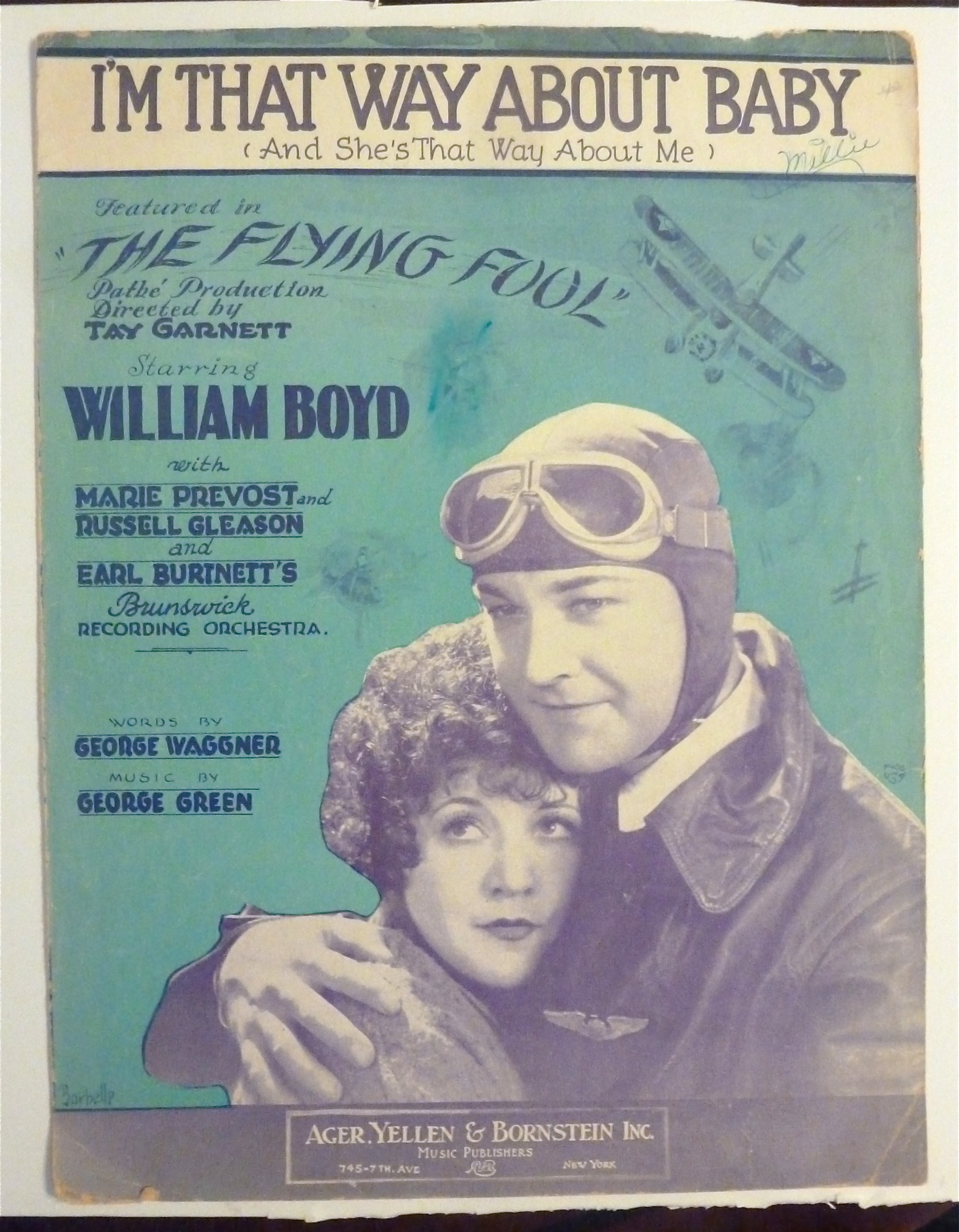 1929 Sheet Music Of I'm That Way About Baby