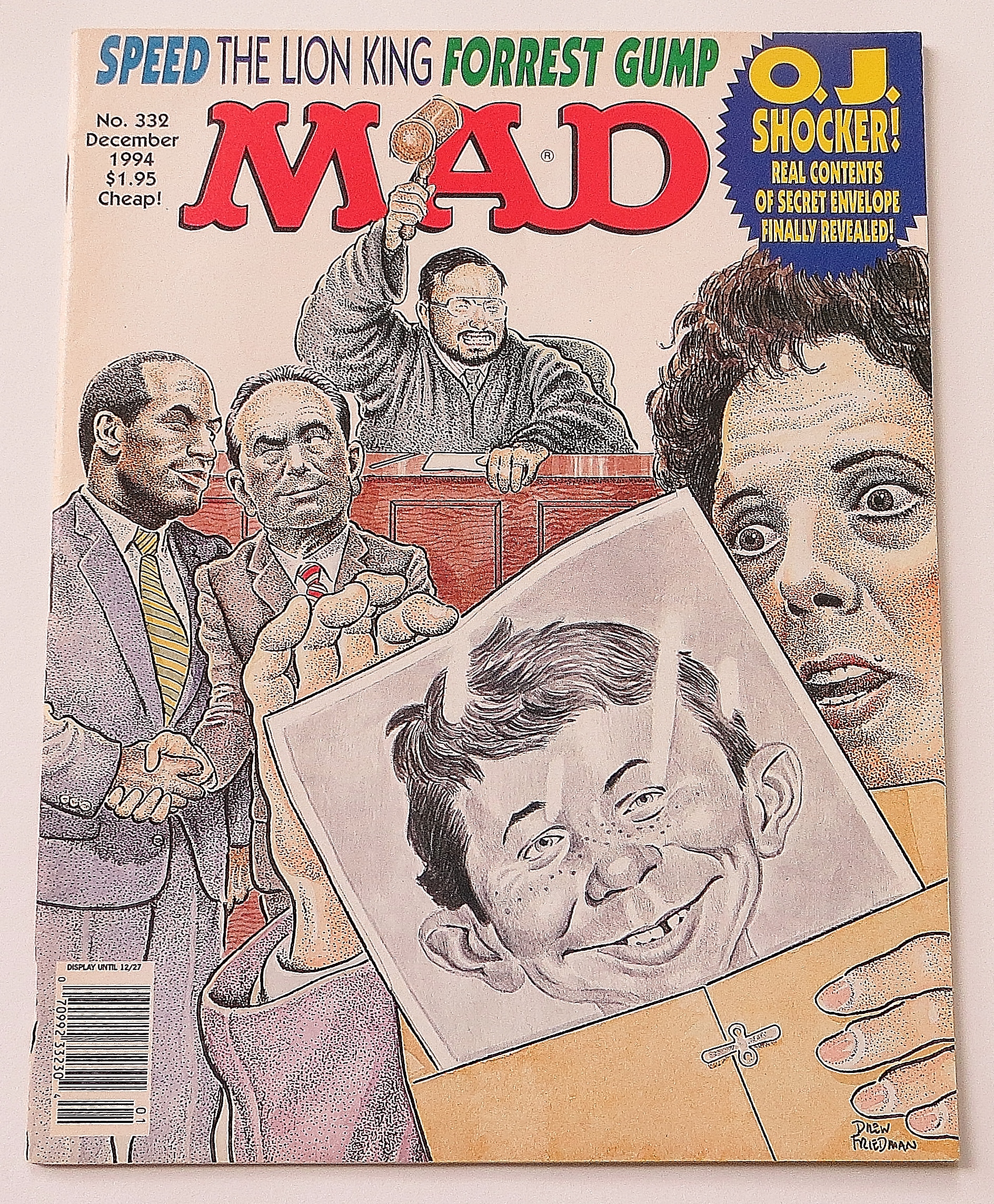 Mad Magazine December 1994 #332 O. J. Shocker