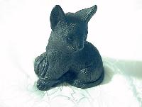 Cat Ornament English Made From Coal