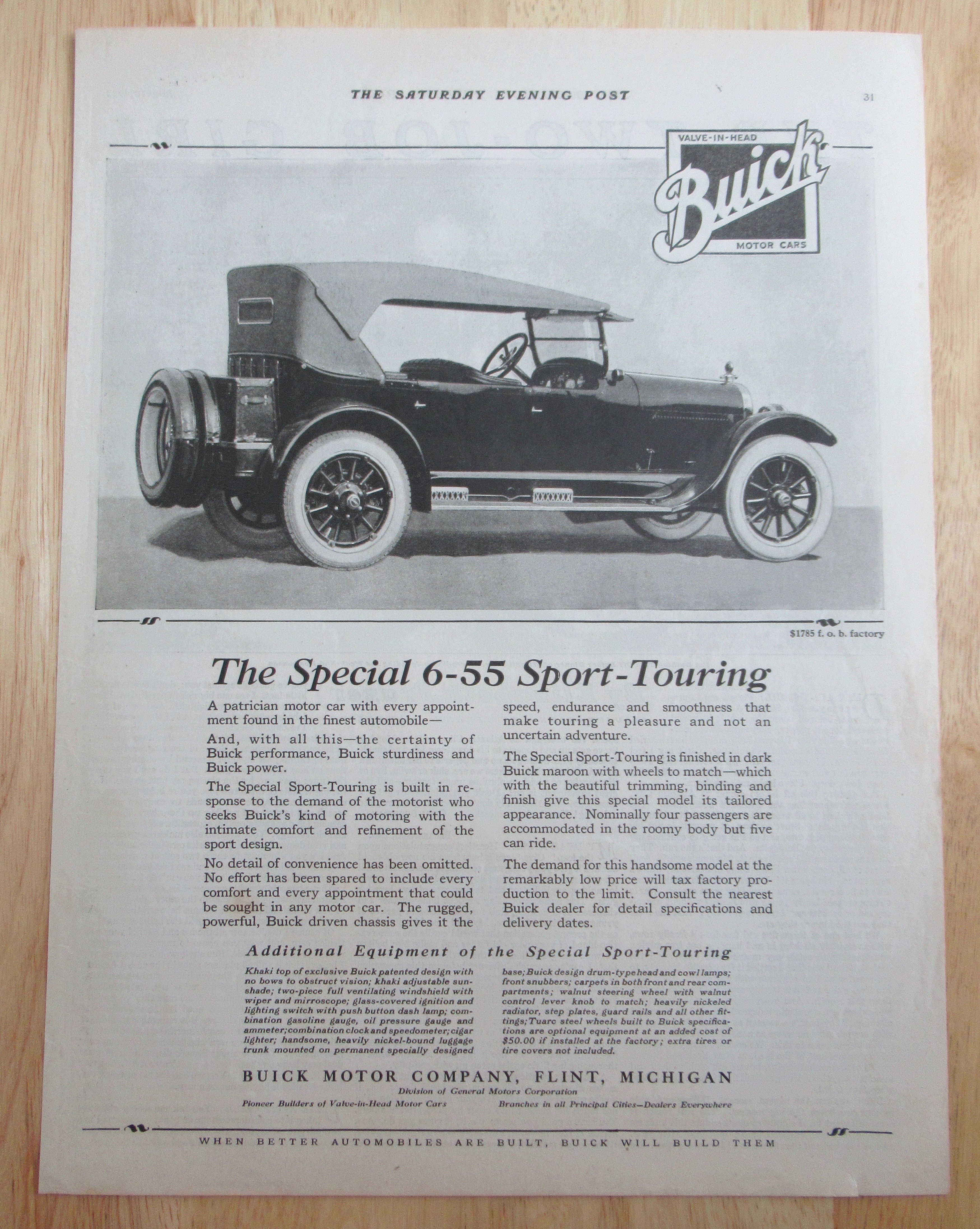 1922 Buick Automobile with Special 6-55 Sport Touring