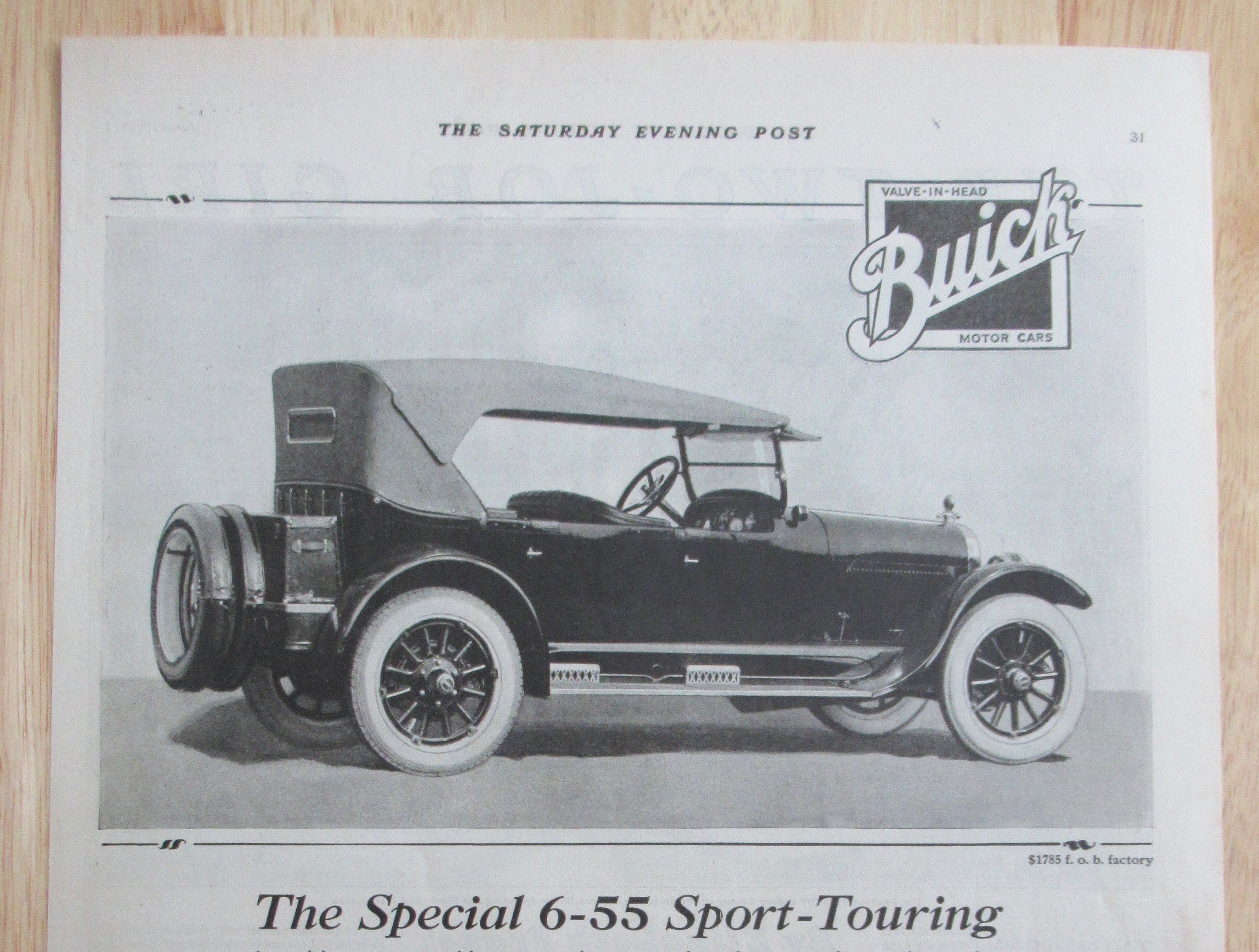 1922 Buick Automobile with Special 6-55 Sport Touring