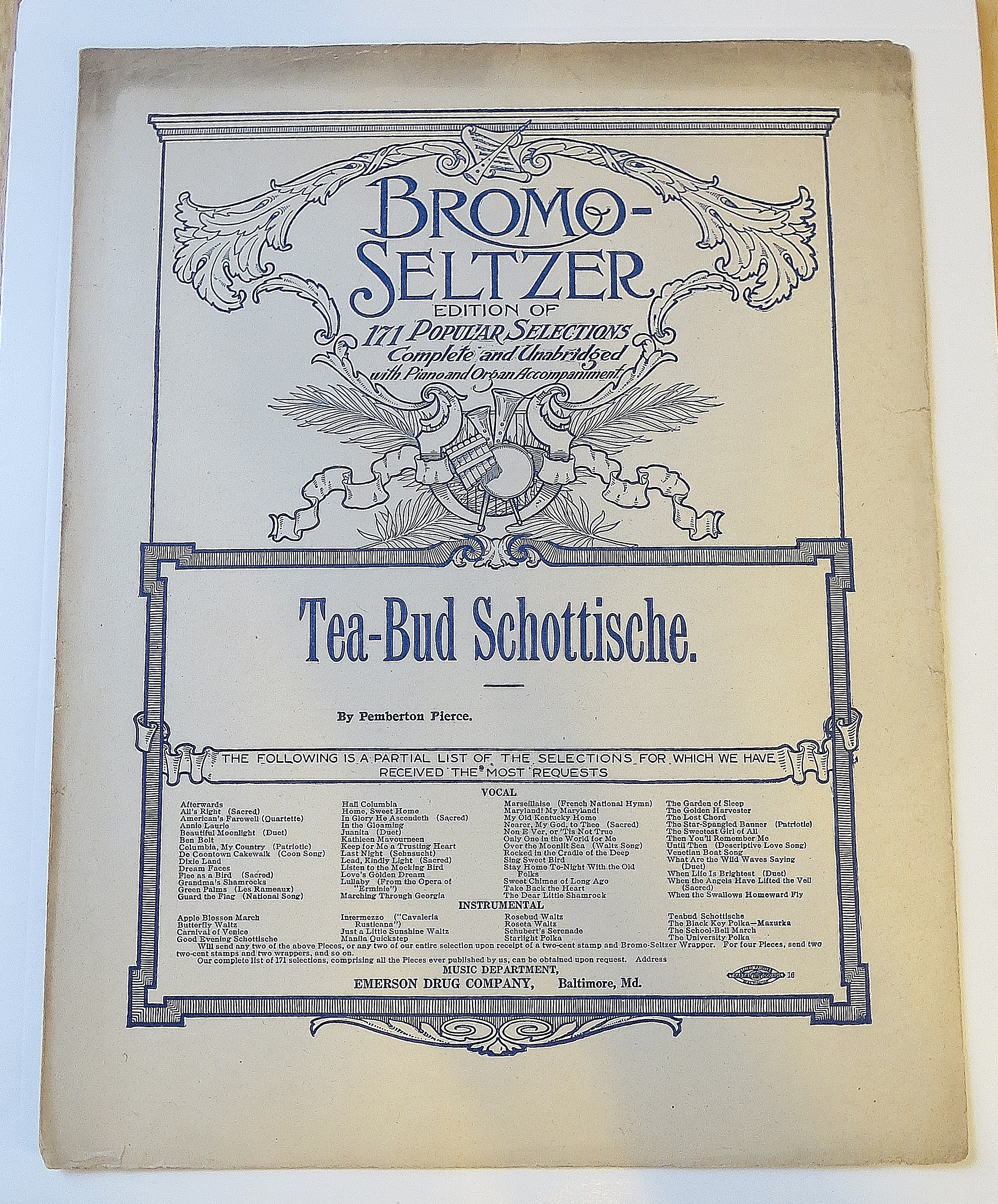 1900's Bromo-Seltzer - Tea - Bud Schottische