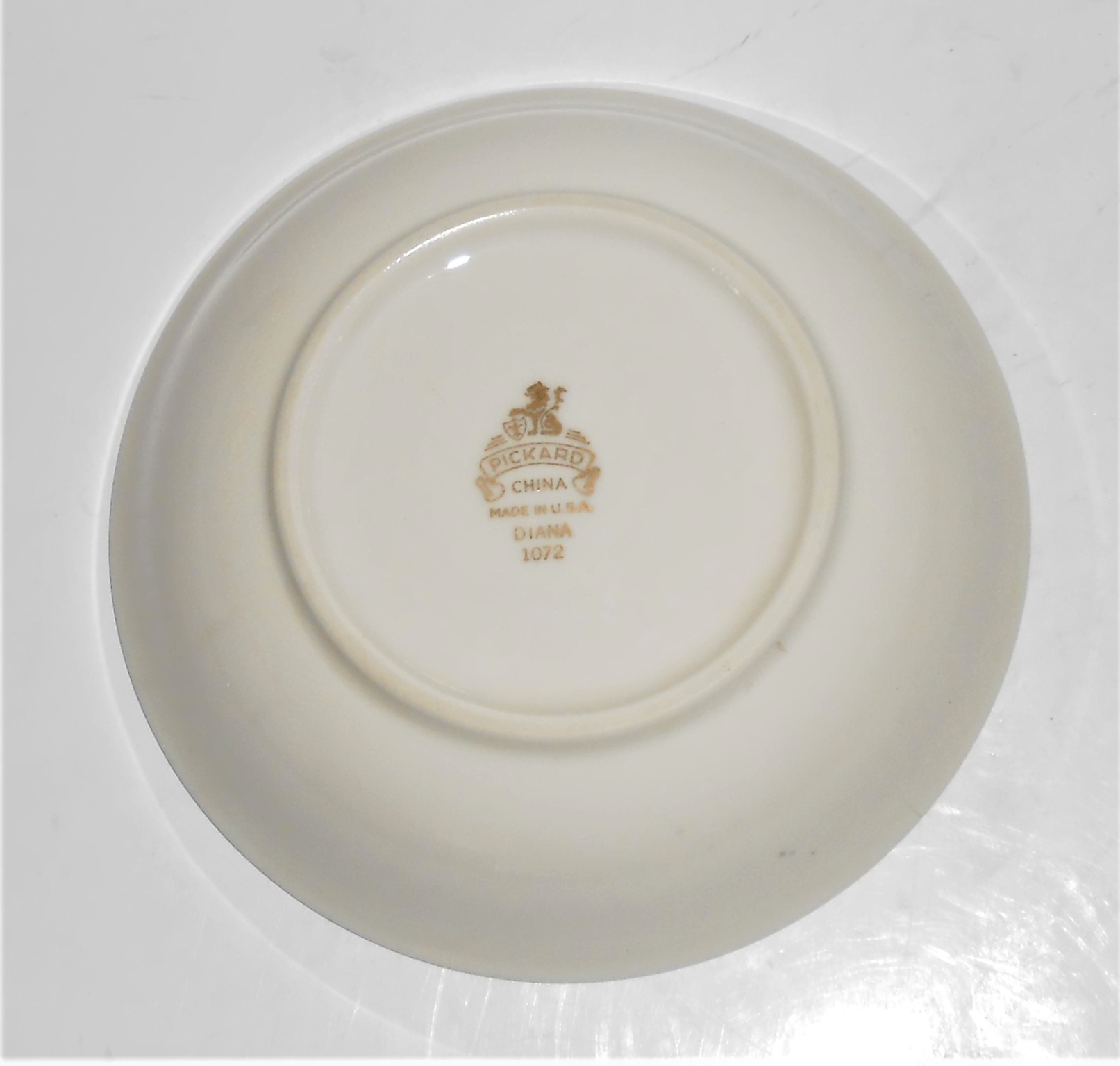Pickard Porcelain China Gold Band Green Diana Fruit