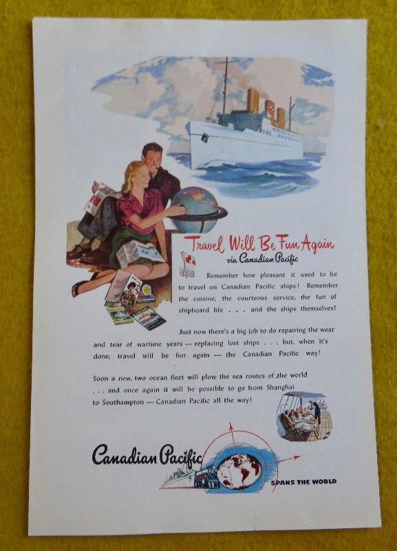 1946 Canadian Pacific with a Ship
