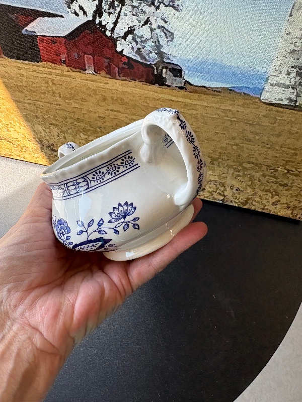 Enoch Wedgwood Tunstall Blue OnionBlue Heritage Pattern Sugar Bowl No Lid