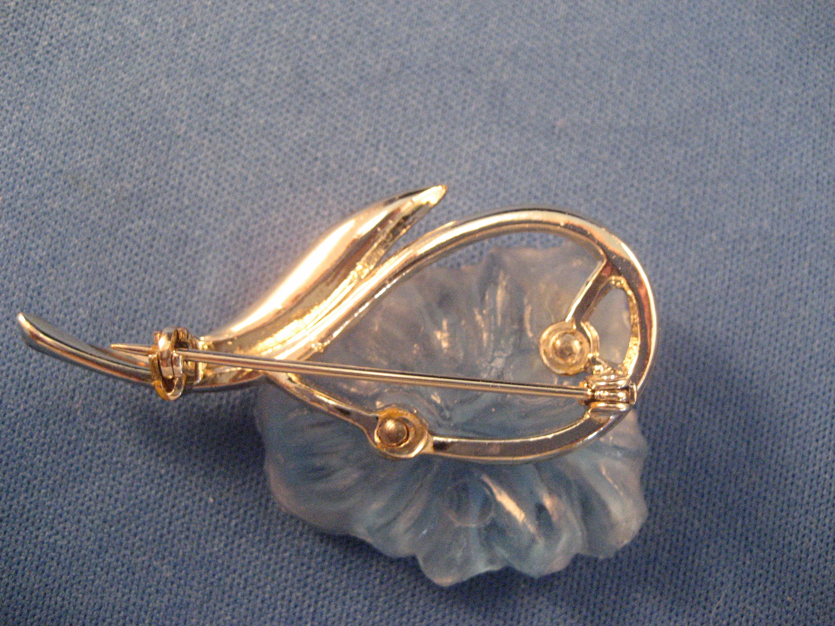 Blue Flower and Fly Brooch